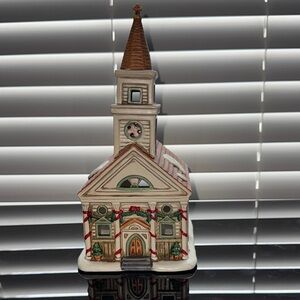 Vintage Lefton Colonial Village Church ceramic Christmas village building